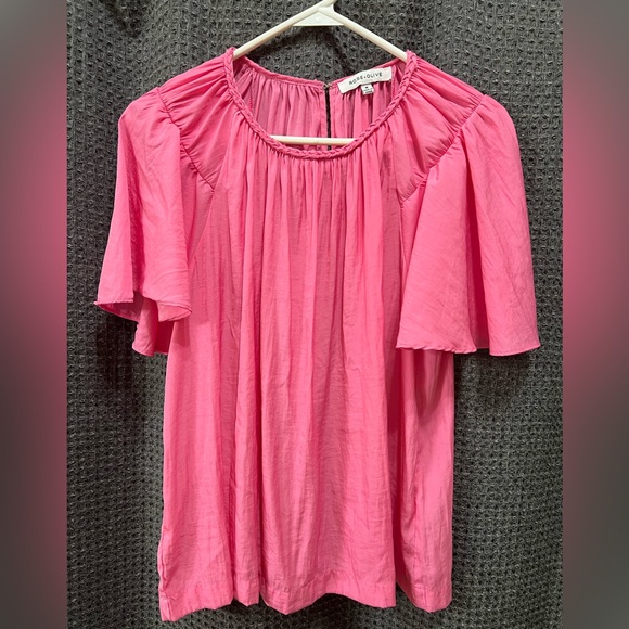 Rose + Olive Pink Blouse Size Medium - Picture 1 of 5